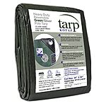 $26*:Kotap 20 x 20 Ft. Heavy-Duty Protection/Coverage Tarp, 8-mil, Reversible, Multi-Use, Waterproof, Green-Silver, (TGS-2020)