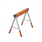$29.99*:BORA Workhorse XT Adjustable Height Sawhorse - Single Piece Stand with 30-34 inch Adjustable Legs, Metal Top for 2x4, Heavy Duty Pro Saw Horse