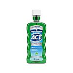 $1.99*:ACT Anticavity Fluoride Mouthwash with Zero Alcohol, Prevents Cavities, Freshens Breath &amp; Strengthens Teeth, Mint Flavor, 18 fl. oz.