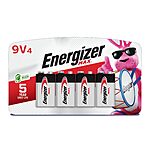 $7.32*:[YMMV]Energizer MAX 9V Batteries (4 Pack), 9 Volt Alkaline Batteries