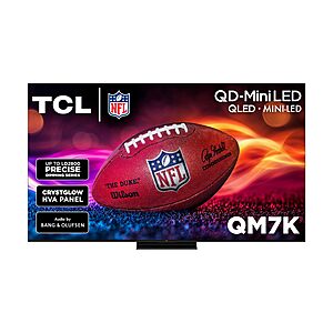 $1500: TCL 85-Inch Class QM7K Series QD-Mini LED 4K UHD Google Smart TV 144hz, 288hz Gaming Rate