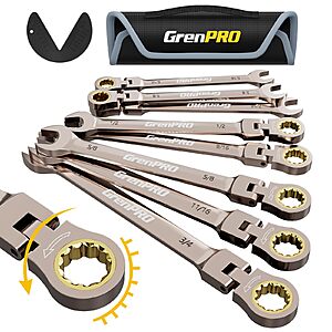 9-Piece GrenPRO Metric Flex-Head Ratcheting Wrench Set (5/16