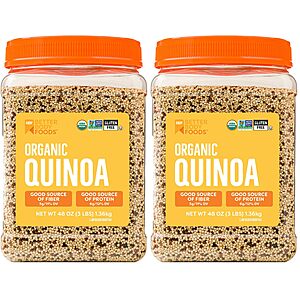 $32.6: BetterBody Foods Organic Quinoa, 3 Lb (Pack of 2)