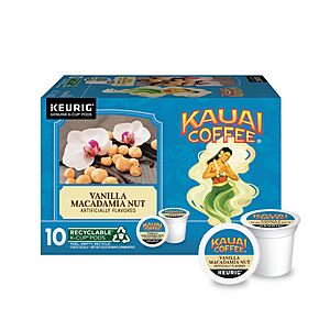 $4.98: Kauai Coffee K-Cup Pods for Keurig Brewers – Arabica Coffee 1 Pack of 10 Single Serve K-Cups