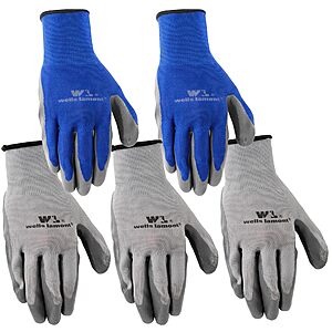 $2.98：5-Pairs Wells Lamont Nitrile Work Gloves (Large, Grey/Blue) @ Amazon