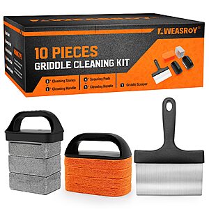 [Prime]10-Piece AWEASROY Griddle Cleaning Kit $13.99