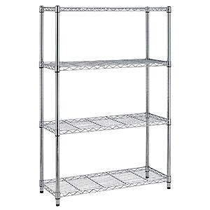 30.33*:BestOffice 4-Shelf Stainless Steel Storage Rack (Chrome,54"x36"x14"