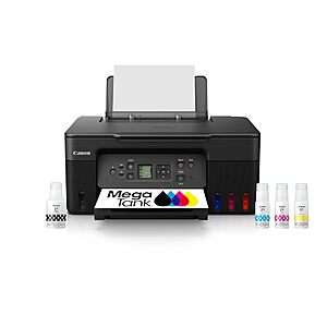 Canon MegaTank All-in-One Wireless Inkjet Printer (G3270, Black) $109 + Free Shipping