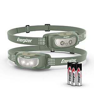 2-Pack 100 Lumens Energizer Universal+ LED IPX4 Water Resistant Headlamps $7.95 