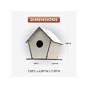 $9*:Newhouse Pet DIY Wooden Birdhouse Kit NHP-DIYH-SQ, Easy-to-Build DIY Birdhouse Kit for Kids