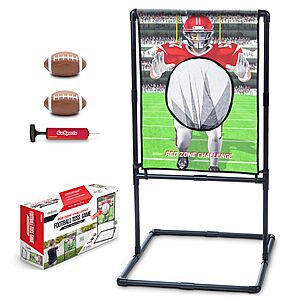 21.59*:GoSports Red Zone Challenge Football Toss Game for Kids - Football Throwing Target with 2 Inflatable Footballs