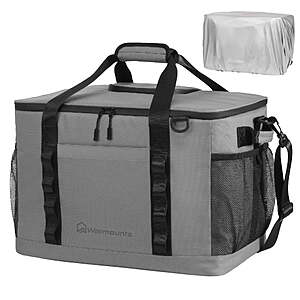 $17.89*:WARMOUNTS 2-in-1 Insulated Cooler Bag, 75 Cans, 2 Compartments, Leakproof for Camping & Picnic