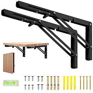 11.88*:2-Piece Dntorx 16" Folding Shelf Brackets