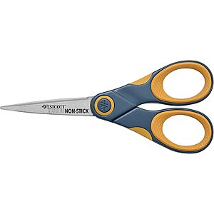 Select Locations: Westcott 5" Non-Stick Titanium Scissors (14881) $3.50 