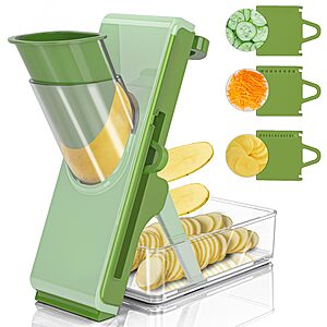 $11.9*:Mandoline Slicer for Kitchen, Mandoline Slicer Safe Multifunctional Dicer Adjustable Commercial Slicer Machine Stainless Steel Chopper