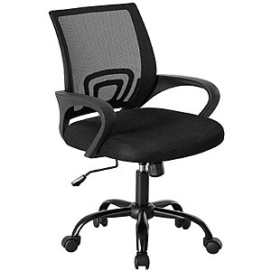 29.99*:DUMOS Ergonomic Mid Back Office Desk Chair(23.62"D x 22.6"W x 37.4"H