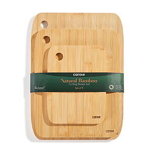 9.99*:Carote 3 Pc Bamboo Cutting Board Set with Handles,Eco-Friendly,13-11-8 inch(Solid Bamboo) at Walmart