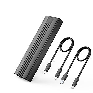 $11*:MEANHIGH M.2 NVME SSD Enclosure, Tool-Free USB 3.2 Gen 2 10Gbps Adapter, for 2242/2260/2280 (Up to 8TB)