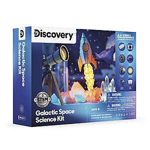 Discovery Galactic Space Science Kit for Kids w/ 61 Experiments $17.05 