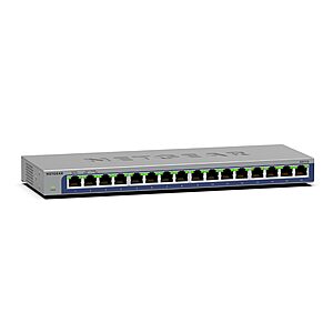 NETGEAR 16-Port Gigabit Ethernet Unmanaged Switch (GS316, Grey)  + Free Shipping