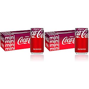 2-Count 10-Can 7.5-Oz Coca-Cola Cherry Soda Soft Drink Beverage Mini Cans $6.55 w/ Subscribe & Save