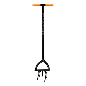 40" Fiskars 6-Tine Long-handle Hand Tiller $17.90 