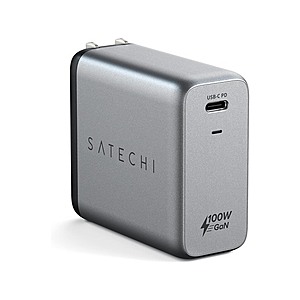 100W Satechi GaN USB-C PD Charging Adapter (Space Grey) $15 + Free Shipping w/ Prime