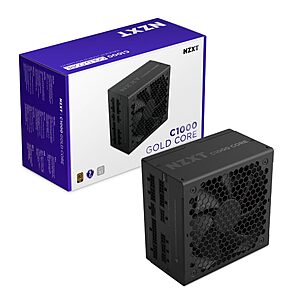 $129.99*:NZXT C1000 Gold Core 1000W ATX 3.1 PSU, 80+ Gold, Fully Modular, PCIe 5.1 12V-2x6 at Amazon