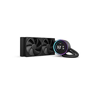 $129.99*:NZXT Kraken Elite 240 (2024) AIO Liquid Cooler, 240mm, 2.72" LCD, AM5/LGA1851 – Black at Amazon