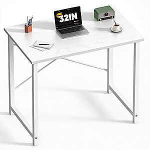 [AC] 32" Sweetcrispy Small Computer / Office Desk (White) $19.25 at Amazon