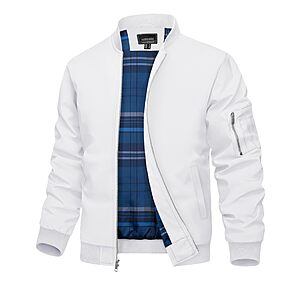 TACVASEN Men's Plaid Lined Bomber Jacket( M-XXL) $19.99 + Free Shipping w/ Prime or on $35+