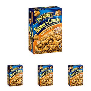 [YMMV]Pop Secret Caramel Microwave Popcorn 3ct Regular, 7.92oz Box,Caramel Crunch,(Pack of 4) - $9.80 w/ S&S at Amazon