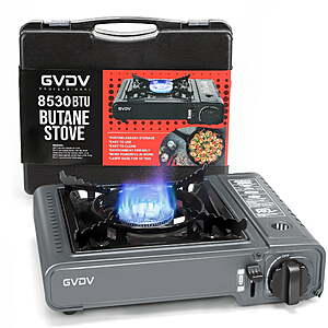 GVDV 1 Burner 8,530 BTU Butane Gas Camping Stove $20 