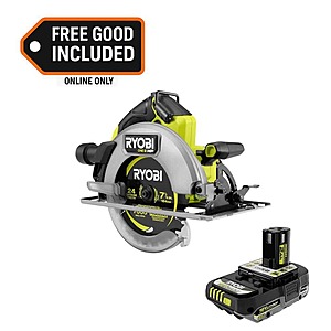 $139*:RYOBI ONE+ HP 18V Brushless Cordless 7-1/4 in. Circular Saw with FREE 2.0 Ah HIGH PERFORMANCE Battery at HomeDepot