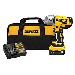 $244*:DEWALT 20V MAX Cordless Impact Wrench, 1/2" Brushless High Torque, Includes Battery and Charger (DCF900P1) at Amazon