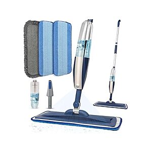 $15.99: Wet Spray Mop with 14 oz Refillable Bottle, 3 Washable Microfiber Pads, for Hardwood, Laminate, Wood, Ceramic Floors at Woot!