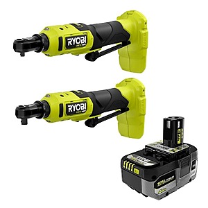 RYOBI ONE+ HP 18V Brushless High Speed 1/4" + 3/8" Ratchets w/ 4.0 Ah HP Battery $127 + Free S&H