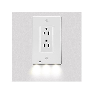 5-Pk BH Electrical Outlet Covers w/ Built-In Night Light (Squared) $17 + Free S&H w/ Amazon Prime