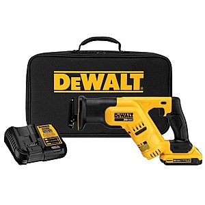 $152: DEWALT 20-Volt MAX Lithium-Ion Cordless Compact Reciprocating Saw with (1) 20-Volt Battery 2.0 Ah and Charger at HomeDepot