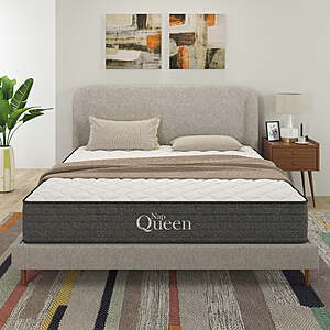 $168: Nap Queen Victoria 12" Queen Gel Infused Hybrid Mattress in a Box with Cooling Comfort and Zoned Support at Walmart.com