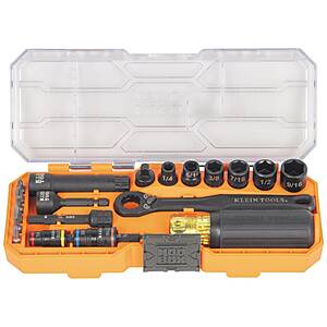 $29.98: Klein Tools KNECT Impact Pass Through and Flip Socket Starter Set, 21-Piece one_size | 65300KNECT at Lowe's, Free Shipping