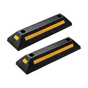 2-Pk Zone Tech 21" Heavy Duty Rubber Parking Guide $20 + Free S&H w/ Prime