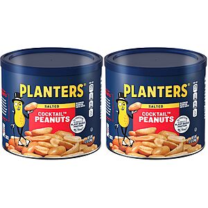 [S&S] : Planters Cocktail Peanuts (12 oz Jar) (Pack of 2) at Amazon