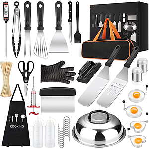 135-Pc Fitfort BBQ Griddle Grill Tools Accessories Kit