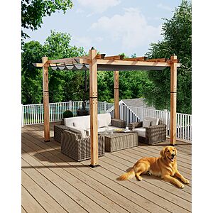 KYBOLT 10' x 10' Outdoor Pergola w/ Retractable Canopy $199.99 + Free Shipping at Amazon