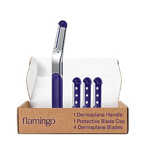 [S&S]Flamingo Dermaplane Starter Set – Handle + 4 Face Razors $17.18 + Free Shipping w/ Prime or on $35+