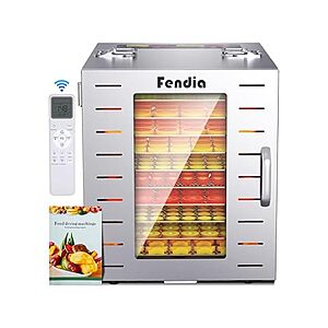 1000W Fruit Dehydrator, Large 10 Stainless Steel Trays $113.99 + Free Shipping w/ Prime at Woot!