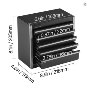 5-Drawer SucceBuy Mini Metal Tool Box (8.6" x 8.1" x 4.6", Black) $18.78 + Free Shipping at Aliexpress