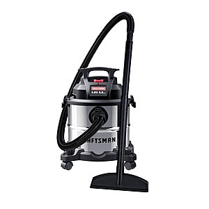 CRAFTSMAN 5-Gal. 4 HP Corded Wet/Dry Shop Vacuum w/ Accessories $40 + Free S&H