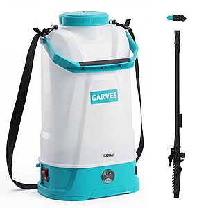 Garvee 1.32 Gallon Battery Powered Sprayer with Adjustable Shoulder Strap $26.99 + Free Shipping w/ Prime or on $35+